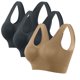 thumbnail image 1 of Fiudx Sujetador Deportivo Sin Costuras, Sujetador de Yoga Sin Aros con Almohadillas Extraíbles, Tejido Suave y Ligero, Diseño Súper Transpirable, Uso Diario Informal, Moda de Verano para Mujer, Se Re, 1 of 4
