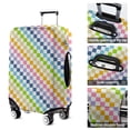 thumbnail image 3 of Pastel Color Checkered Pattern Luggage Cover Fashion Suitcase Cover Baggage Covers Fit 25-28 Inch Luggage (Go Travel), 3 of 3