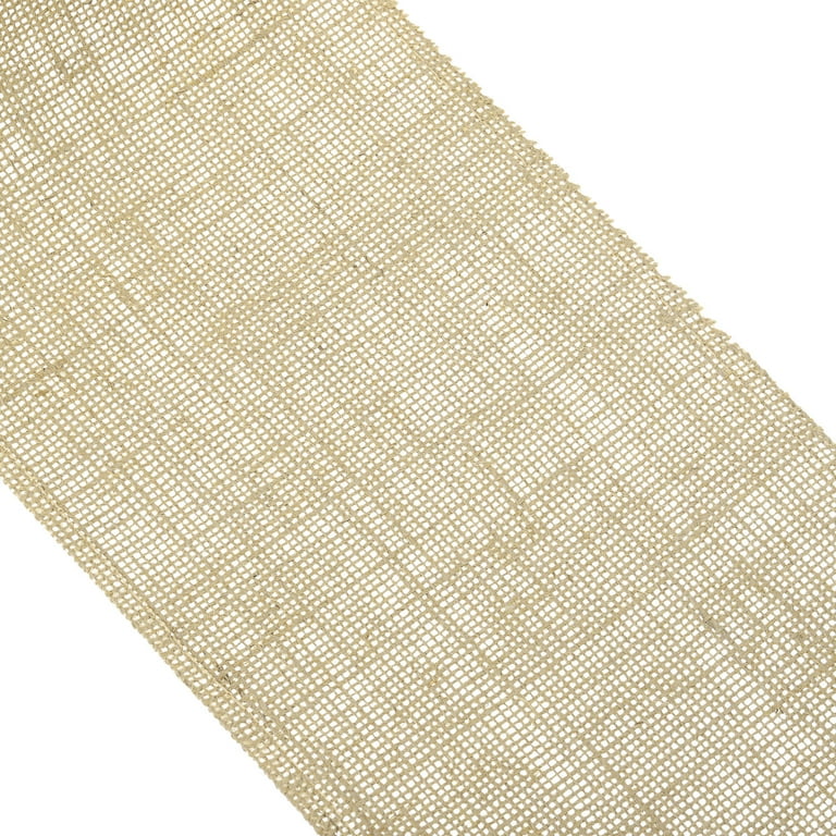 Uxcell 10 Yards Natural Burlap Ribbon 6 inch Jute Burlap Wired Ribbon Rustic Ribbon