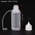 thumbnail image 3 of Unique Bargains Needle Tip Bottle Precision Plastic Applicator 15ml with White Cap, 5 Count, 3 of 5