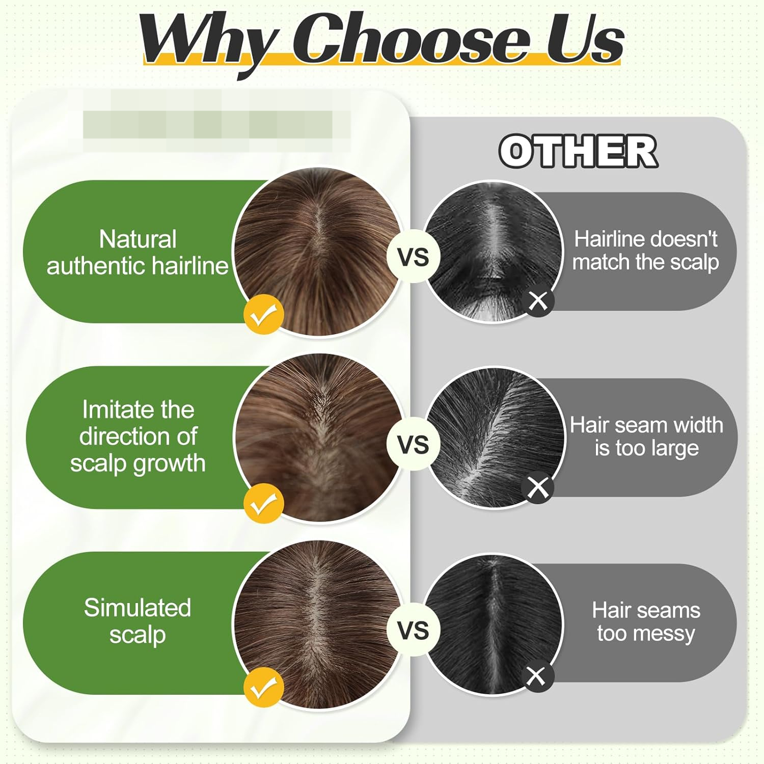Hair Toppers for Women, Real Human Hair 130% Density, Hair Loss Cover No Bangs, Hair Extensions for Thinning Hair, Silk Base Three Clips in Topper, Ombre Light Blonde(10inch)