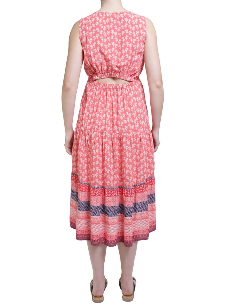 walmart beach lunch lounge dress Peonia Maxi classic plaid pattern and size-uk-12 50th Birthday Party Outfit US Size:4