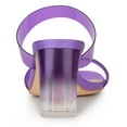 thumbnail image 3 of Women's Colorful Straps Chunky Heel Clear Heels Sandals Purple US 7/UK 5/EU 38, 3 of 6