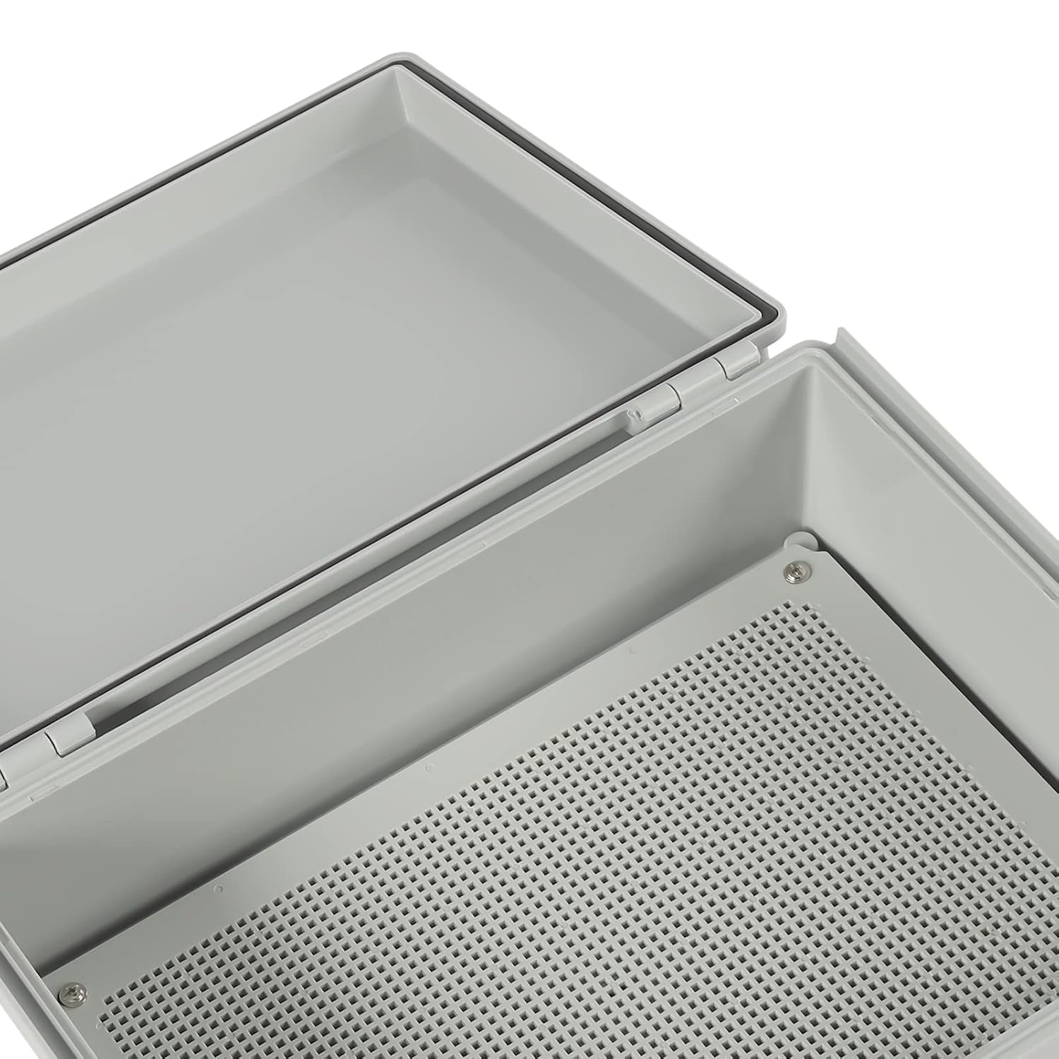 Latch Junction Box with Mounting Plate, IP67 Waterproof ABS Plastic Electrical Project Box, Outdoor Junction Box for Power Project, Dustproof, 15"x11"x5.1" (Clear)