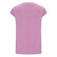 thumbnail image 5 of ZyeKqe Womens Cap Sleeve Shirts Casual V Neck Top Solid Color T Shirts Loose Fitting Tees Top Blouses, 5 of 6