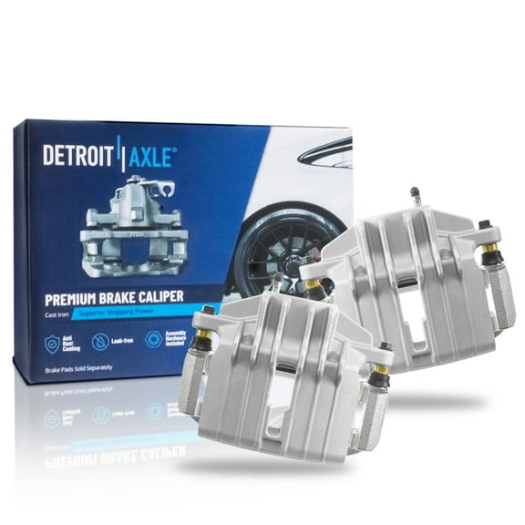 Detroit Axle - 2pc Front Brake Calipers for 97-03 Chevy Malibu 99-05 Grand Am 99-04 Alero Disc Brake Calipers w/Brackets 1999 2000 2001 2002 2003 Replacement Assembly