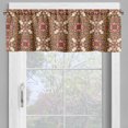 thumbnail image 4 of Ambesonne Mandala Valance & Curtain, Flora Leaves, 55"x30", Pale Orange Dark Coral, 4 of 6