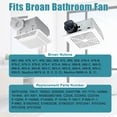 S97012038 BP27 Bathroom Exhaust Fan Motor Kit – Replacement For Broan 659, 662, 663, 668, 678, 688 & More