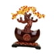 thumbnail image 2 of Estatua de árbol del dinero, figura decorativa, adorno de mesa coleccionable para oficina Rojo, 2 of 9