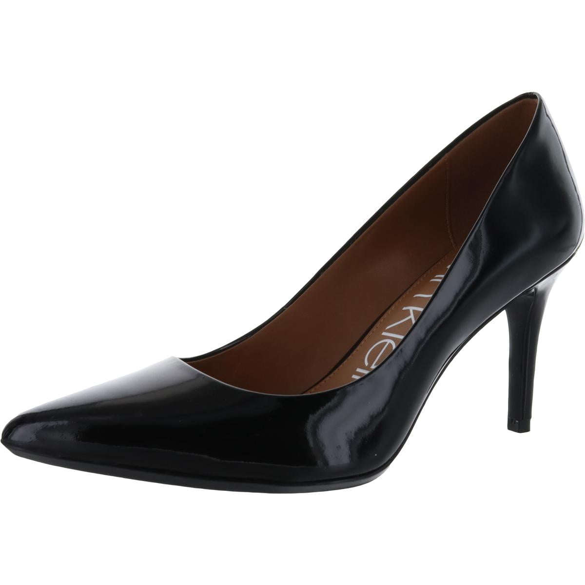 Brian Atwood Valerie Pump Black Patent Leather Pointed Single Sole  Dress Pumps 
