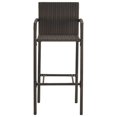 thumbnail image 2 of vidaXL Bar Stools 4 pcs Brown Poly Rattan, 2 of 5
