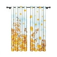 thumbnail image 4 of Aofoto Thanksgiving Fall Curtains for Living Room,Autumn Falling Maple Leaves Window Treatment,2 Panels, 42x84 inches, 4 of 5