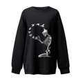 thumbnail image 3 of Blusa holgada de manga larga con estampado de Acción de Gracias a la moda para mujer, suéter informal con cuello redondo, Tops, sudadera Fridja fjkfkj6724, 3 of 4
