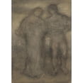 thumbnail image 3 of Matthijs Maris 11x14 Black Modern Framed Museum Art Print Titled - Youthful Pair (1849 - 1917), 3 of 5