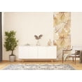 thumbnail image 4 of Dundee Deco's Modern Brown Beige White Autumn Leaves Wall Mural, 35 in X 106 in (27 sq ft.), 4 of 6