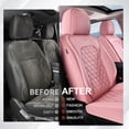 thumbnail image 5 of Coverado Front Car Seat Covers, Luxury Leather Car Seat Protectors, Fashion Auto Interior Cushions Universal Fit for Most Cars, SUVs and Trucks, Pink, 5 of 5