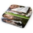 thumbnail image 6 of Personalised Photo Blanket Customized Throw Blankets with Picture Names Text for Lovers Family Birthday Gifts for Adults Baby Boys Girls Pet 2 Collage Images,60x50 inch (150x125cm), 6 of 6