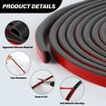 thumbnail image 5 of Silicone Weather Stripping Door Seal, 20FT Self Adhesive D-Shaped Door Weather Stripping for Door Frame＆Window Seal, 5 of 7