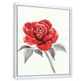 thumbnail image 3 of Designart 'Ancient Red Rose Flower I' Traditional Framed Canvas Wall Art Print, 3 of 5