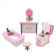 Simulation Baby Wooden Toys Miniature Furniture House Set Room Kitchen Table Playthings for Children Kids