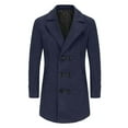 thumbnail image 2 of Elvqul Big and Tall Peacoat for Men Outerwear Navy Double Breasted Casual Coats Mens Jacket Fashion, 2 of 7