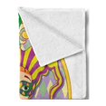 thumbnail image 2 of Mardi Gras Soft Flannel Fleece Blanket, Harlequin Lady Cartoon Style Circular Frame Checkered Pattern Ribbons, Cozy Plush for Indoor and Outdoor Use, 70" x 90", Purple Yellow Green, by Ambesonne, 2 of 5