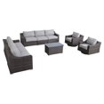 thumbnail image 1 of Living Source International Ensemble Sectionnel Pivotant en Osier 9 Pcs - Gris, 1 of 3