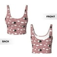thumbnail image 5 of Picia Cute Calf Sports Bra for Women,Padded Strappy Sports Bras Medium Support Yoga Bra with Removable Cups,Running Yoga Bra-X-Large, 5 of 9