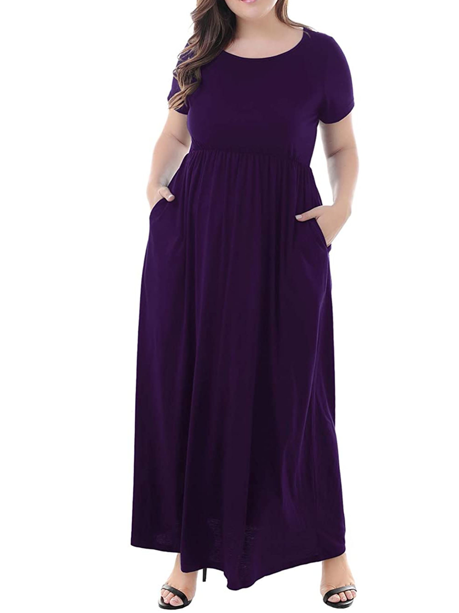 Niuer L-5X Plus Size Maxi Dress Long Dresses for Women Summer Dresses ...