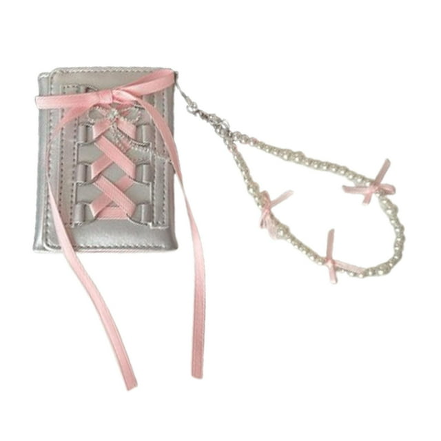 GUOOL Small Wallet for Women Change Pouch Multiple Card Slots Folding Cute Lightweight with Beads Bracelets