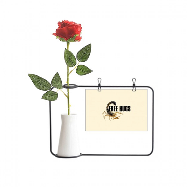 Scorpion Insect Pincers Attack Artificial Rose Flower Hanging Vases Decoration Bottle