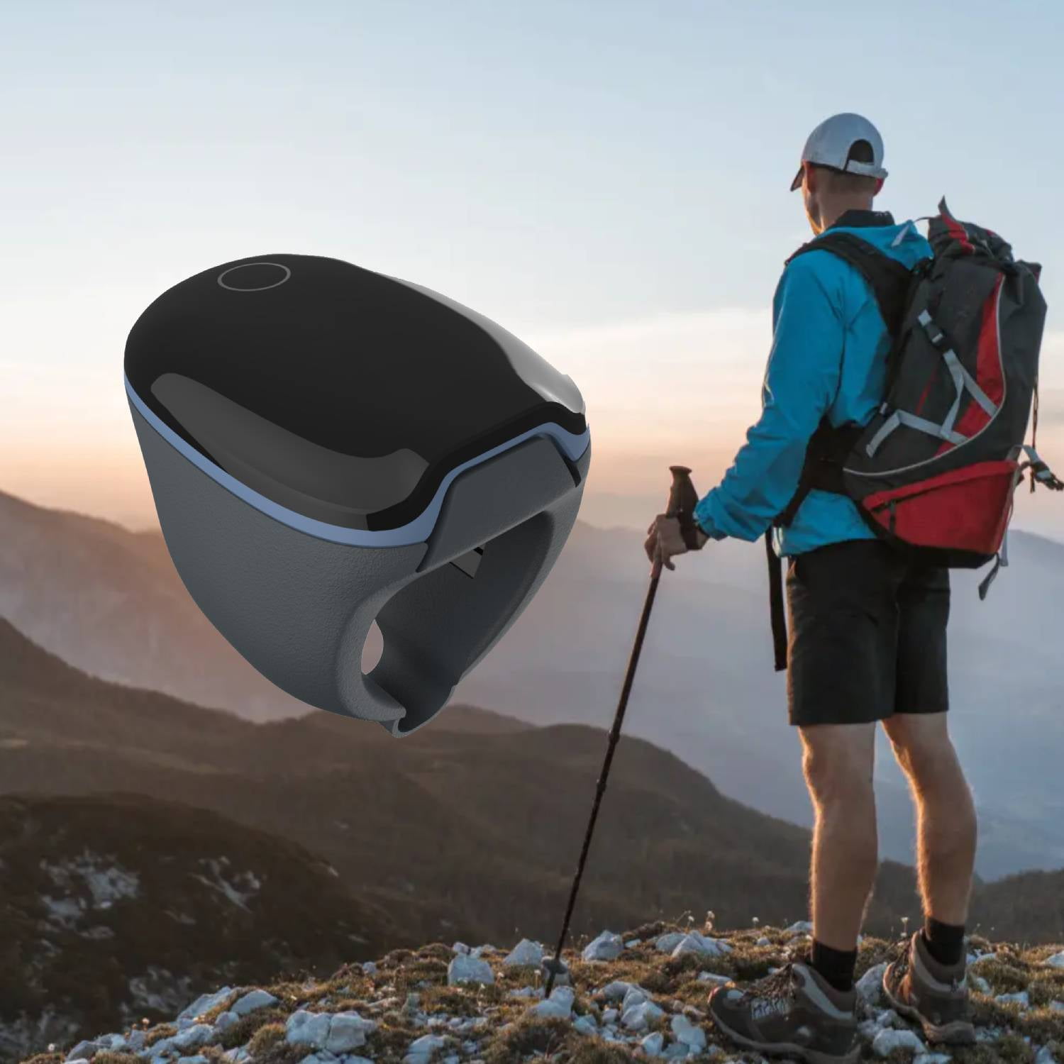 Vibeat O2ring Sport - Pulse Oximeter, Wearable Heart Rate Tracker for Cycling,Hiking,Yoga