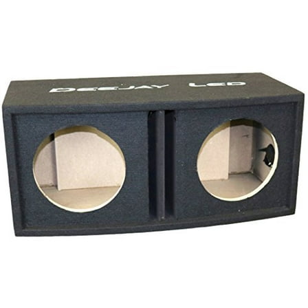 Deejay LED 10" Double Center Port Vented Round Empty Car Bass Speaker Box