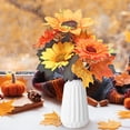 thumbnail image 6 of Clearance Under $1! 1PC Artificial Fall Bouquet, Halloween Pumpkin & Sunflower Floral Arrangement for Table Centerpiece, Plastic, (One Size, N), 6 of 6