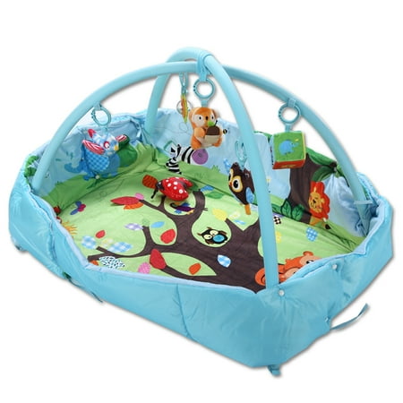 Skip Hop Playspot Playmat - 3 In 1 Baby Play Mat Cartoon Soft Baby Activity Gym Playspot Foam Suitable for 0-24 Months Newborn Infant Baby Kids