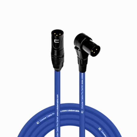 Coluber Cable 3-Pin M-Right Angle Balanced XLR Cable - Premium Cord 15ft