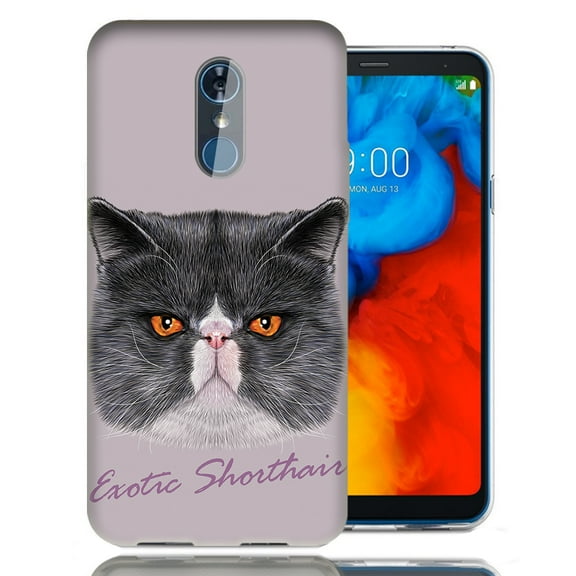 MUNDAZE For LG Stylo 4 Exotic Shorthair Design TPU Gel Phone Case Cover