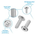 thumbnail image 3 of Uxcell Round Head Phillips Screws, 15 Pack M5-0.8 x 16mm 304 Stainless Steel 18-8 Full Thread, 3 of 7