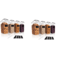 thumbnail image 1 of 8Pcs Cereal Storage Container Set, PP Airtight Food Storage Containers 2.5L for Cereal, Snacks and Sugar, 1 of 7