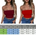 thumbnail image 6 of Womens Solid Color Sleeveless Cami Vest Casual Crop Top Tank Tops Strapless T-Shirt Blouse, 6 of 6