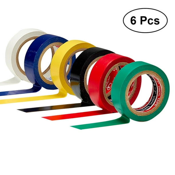 hoop hypothese alliantie Hemoton 6 PCS 10M PVC Flame Retardant Adhesive Waterproof Electrical Tape  Electrical Insulation Tape for DIY Industrial Home Use (6 Assorted Colors)  - Walmart.com