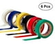 thumbnail image 1 of PCS 10M PVC Flame Retardant Adhesive Waterproof Electrical Tape Electrical Insulation Tape for DIY Industrial Home Use (6 Assorted Colors), 1 of 5