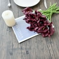 thumbnail image 3 of 20pcs Plum Artificial Calla Lily Silk Fake Flowers 13.5" for Mother's Day Easter Home Kitchen Wedding Decorations New Year Spring, 3 of 5
