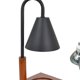 thumbnail image 5 of Lámpara de cera para derretir velas aromáticas eléctricas, luces de noche decorativas, luz de fusión de cera para sala de estudio, hogar, sala de Negro BLESIY lámpara calentador de velas, 5 of 6