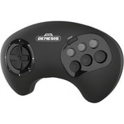 Retro-Bit Official Sega Genesis BIG6 2.4 GHz Wireless Controller 6-Button Arcade Pad for Sega Genesis, PC, Mac & other USB-Enable Devices - Includes 2 Receivers & Storage Case