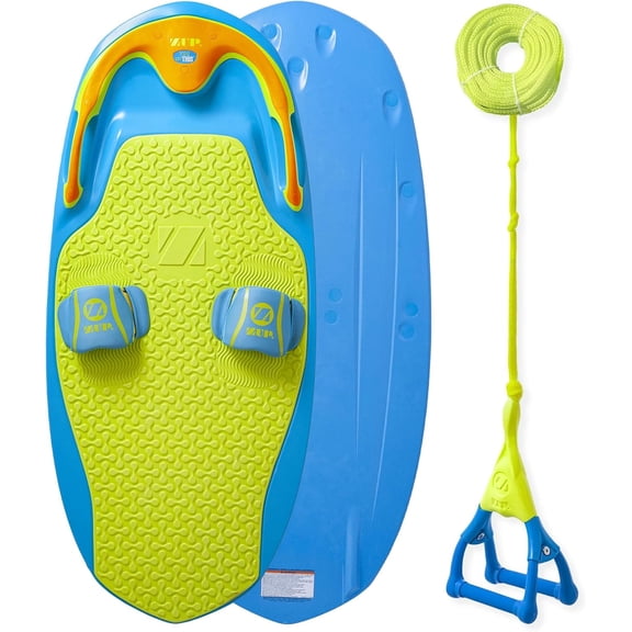 ZUP You Got This 260 Board and Handle Combo with EVA Foam Padding, All-in-One Kneeboard, Wakeboard, Wakeskate, and Wakesurf Board for Kids, Teens, and Adults, Blue, 51.7" x 23.8" x 4.6"