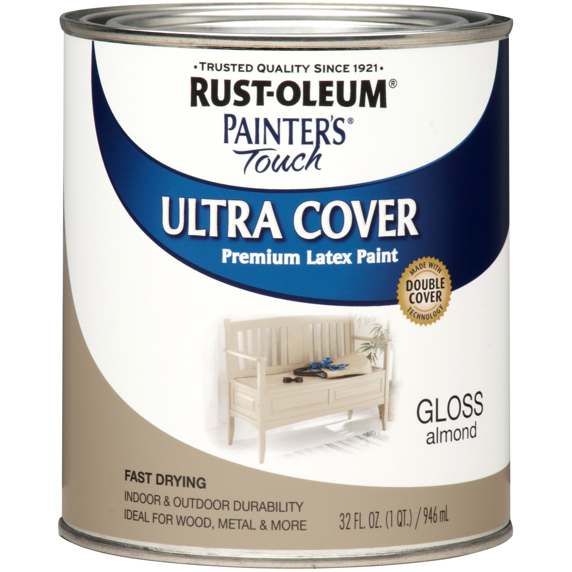 2 Pack, Almond, Rust-Oleum Gloss Painters Touch Ultra Cover Paint- Quart