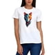 thumbnail image 2 of Playera Blanca Camiseta Unisex Estampada De Moda Gato, 2 of 4