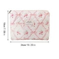 thumbnail image 2 of Event & Party Cute Makeup Bag Flower Quilted Travel Storage Organizer for Accessories, 2 of 5