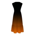 thumbnail image 4 of gakvbuo Summer Dresses For Women 2024 Vacation Casual Print Sleevelessswing Tank Sundress Boho Flowy Ruffle Boho Long Dresses Tiered Maxi Dress With Pockets, 4 of 4